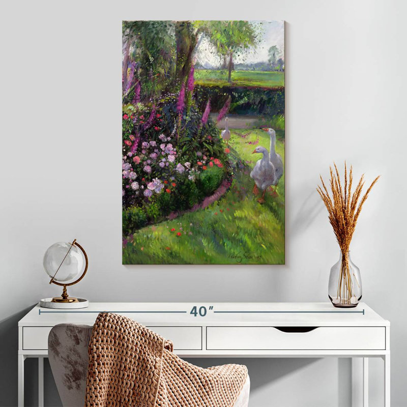 Rose et oies Harnek, H 30 po x l 20 po