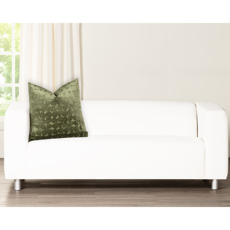 Throw Pillow, Feather, Square 18", Green