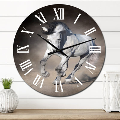 Horloge murale traditionnelle White Horse