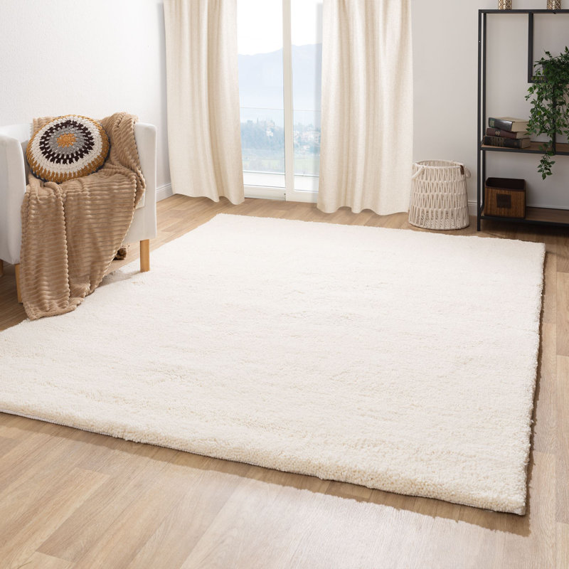 Busby Solid Colour Hand Woven Hand Knotted Area Rug, Rectangular 120 x 180cm