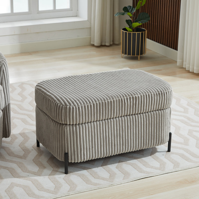 Ottoman With Stroage, Gray