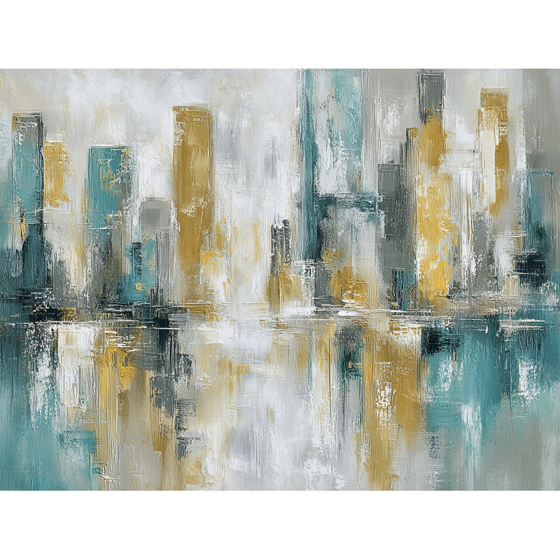 «Tall Towers Reflection», art mural sur toile, H 12 po x l 16 po x P 1 po