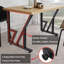 Heavy Duty Metal Table Legs - Industrial Black Steel, Square Design - Strong Load-Bearing, Easy Install - 2-Pack, 28x24 Inch