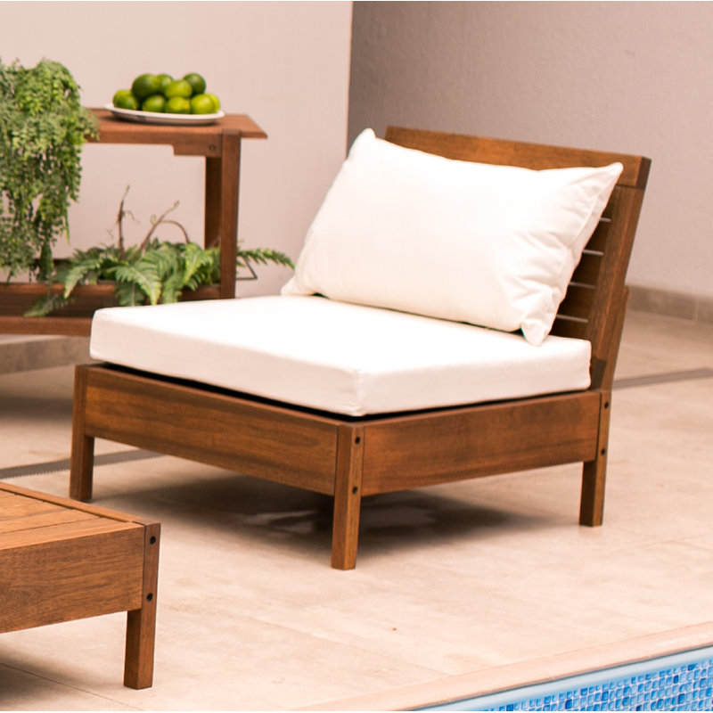 Chaise de patio avec coussins Baghavann