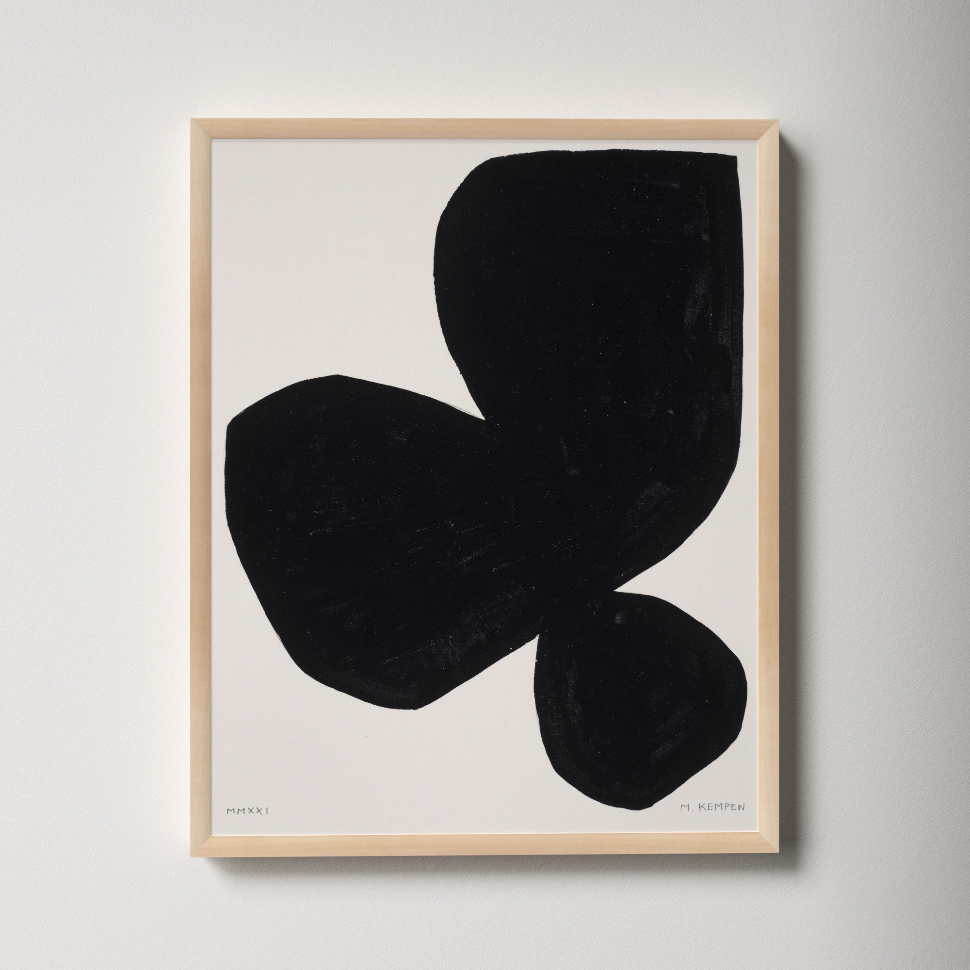 Module On White 5 by Michael Kempen, 50" H x 40" W x 1.25" D, Brown