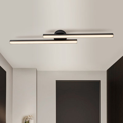 Plafonnier semi-encastré linéaire linéaire à 2 lumières 2 lumières