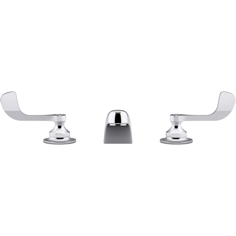 Triton Bowe 0.5 GPM Widespread Bathroom Sink Faucet with Laminar Flow and Wristblade Handles, Drain Not Included