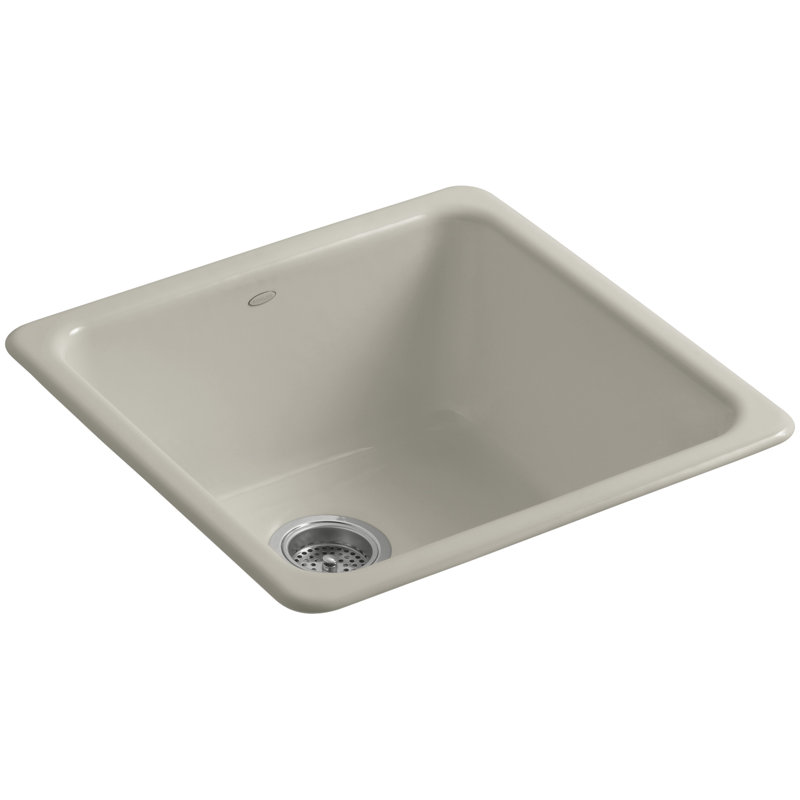 IronTones 20.875" L x 20.875" W Dual Mount Kitchen Sink, Sandbar