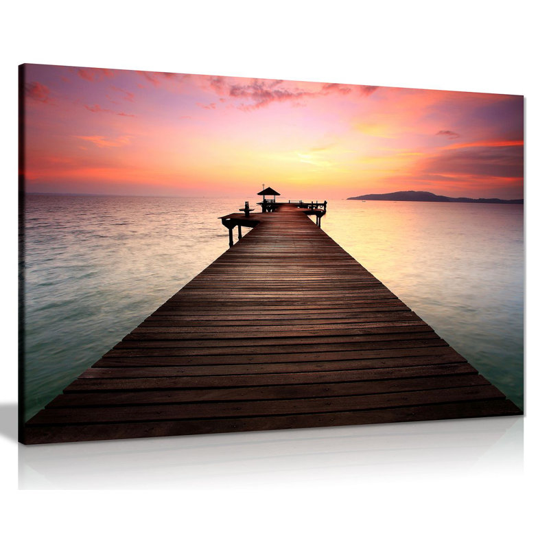 Coastal Pier - Wrapped Canvas Print, 76cm H x 51cm W