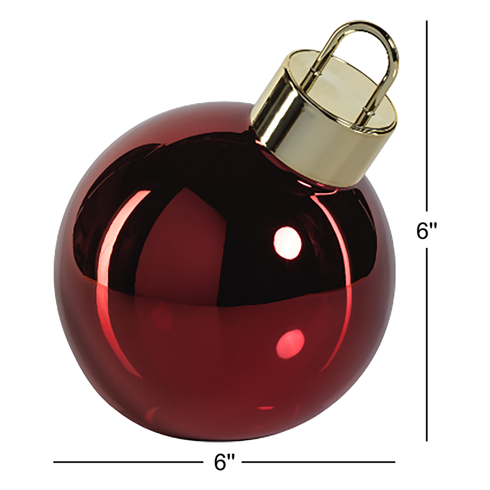 Hasime 2-Piece Lighted Glass Ball Accent Set, Red