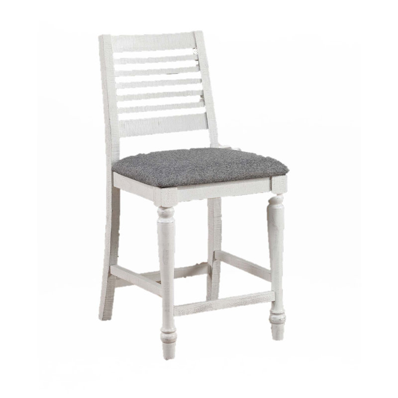 Rustic Counter Height 2Pc Dining Chairs Set