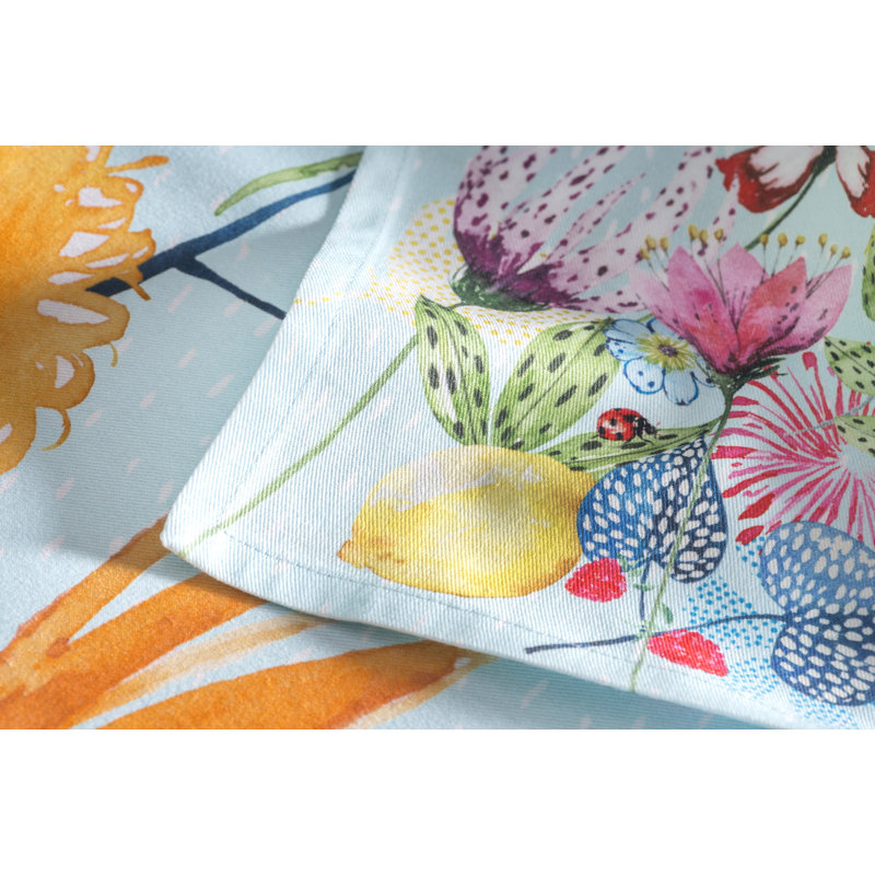 Cotton Floral Square Napkin