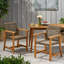 Chaise de salle à manger en bois et osier Hampton (ensemble de 2)-219026636