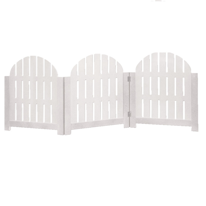  Barrière pour animaux blanche autoportante de style Adirondack. Barrière pliante à 3 panneaux pour portes, escaliers. Intérieur / extérieur: H 20,5 po x l 48 po