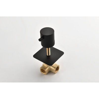 Adjustable Master Shower Volume Control - 2.01 Lb Weight, Corrosion Resistance, Brass Valve, Matt Black Rust Proof, 3/4" Cast Metal Handle, Finish