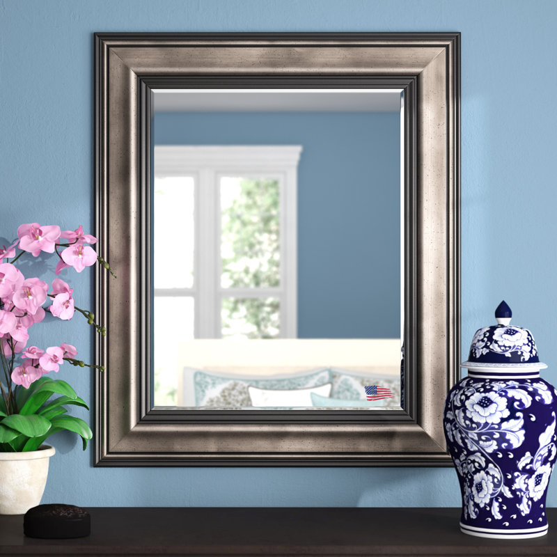 Mickey Wood Flat Wall Mirror, 35.5" H x 41.5" W