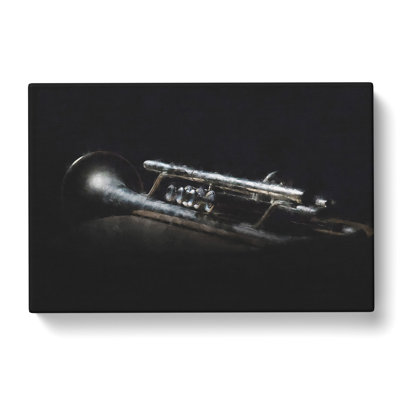 Trumpet In The Shadows - Wrapped Canvas