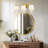 Brushed Nickel Indoor Bathroom Vanity Lights With Etched White Glass Square Rectangle Shades-1578838219-1589189633