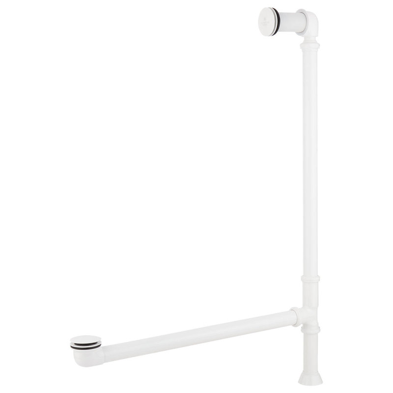 Paige 66" x 32" Pedestal Soaking Copper Bathtub, White