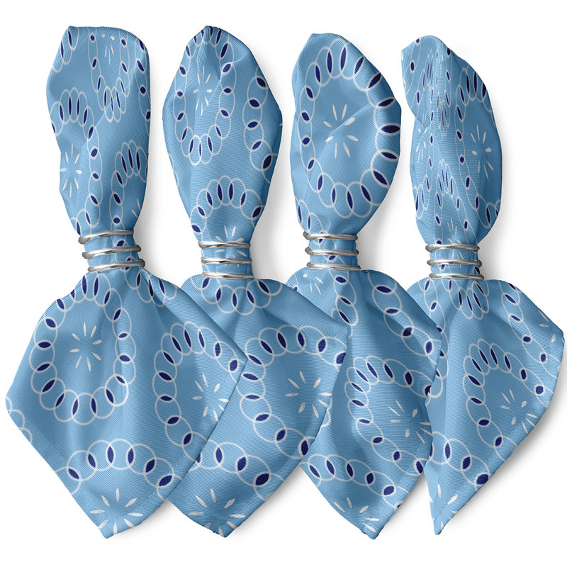 Serviette 22 po Chatou, L 18 po x L 18 po, Bleu