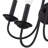 3 Light Black Extra Large Wall Sconce-223052997