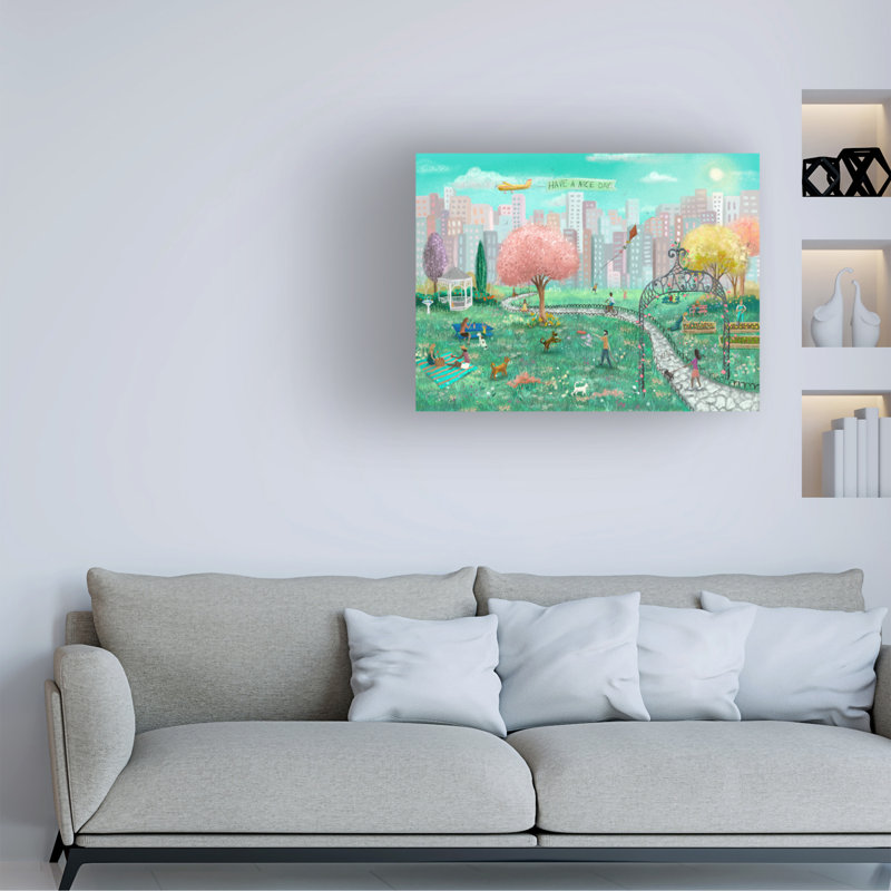 «Gouldin A Walk In The Park on Canvas» par Christine Rotolo, reproduction, H 35 po x l 47 po x P 2 po