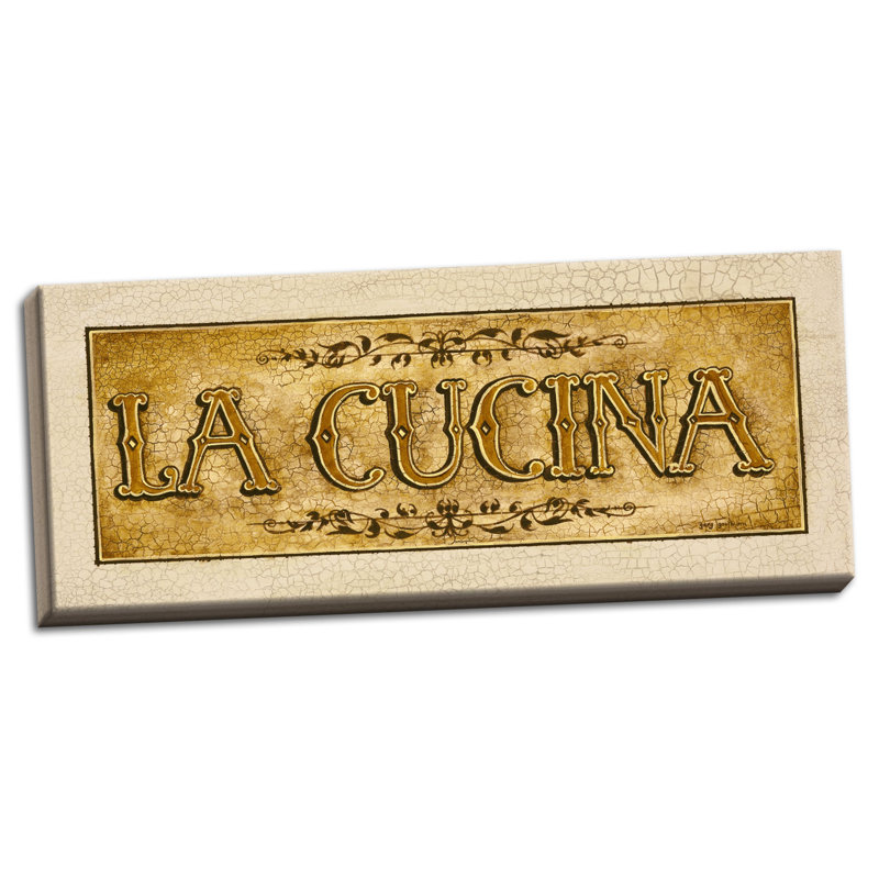 Vintage Italian Cucina Sign by Gregory Gorham - Wrapped Canvas Textual Art