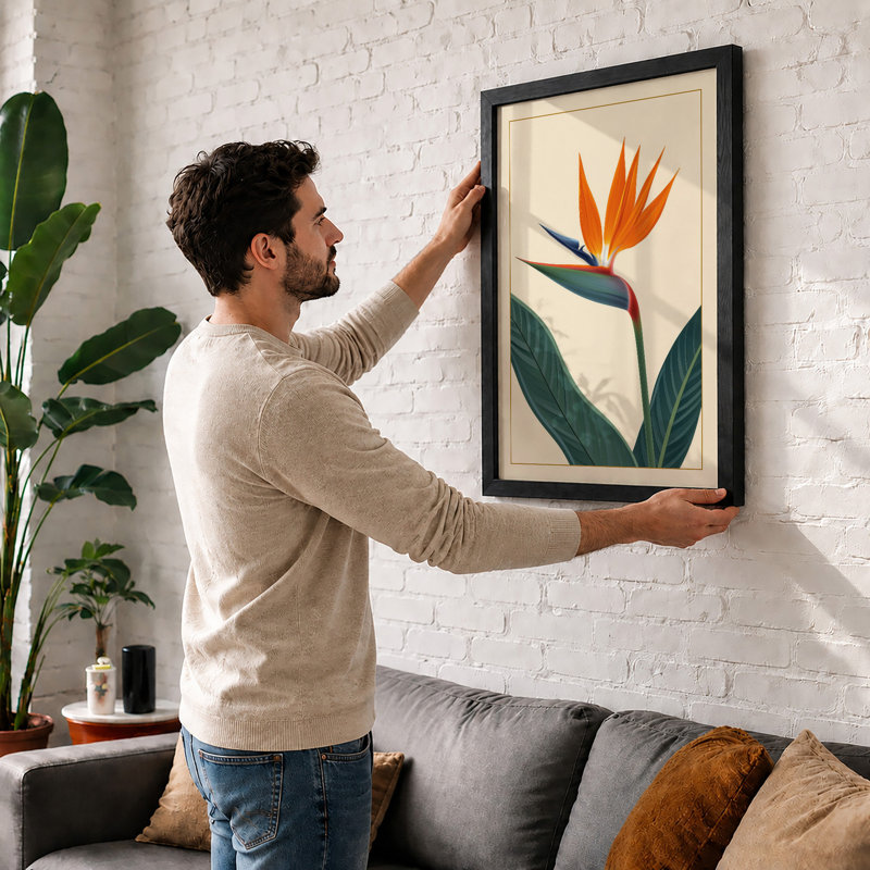 Bird of Paradise Botanical - Framed Print, A3 - 42.0 x 29.7 cm, Unframed