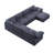 Modern 7 - Piece Corner Sectional Sofa Cloud Couch With Removable Ottomans-1759449926