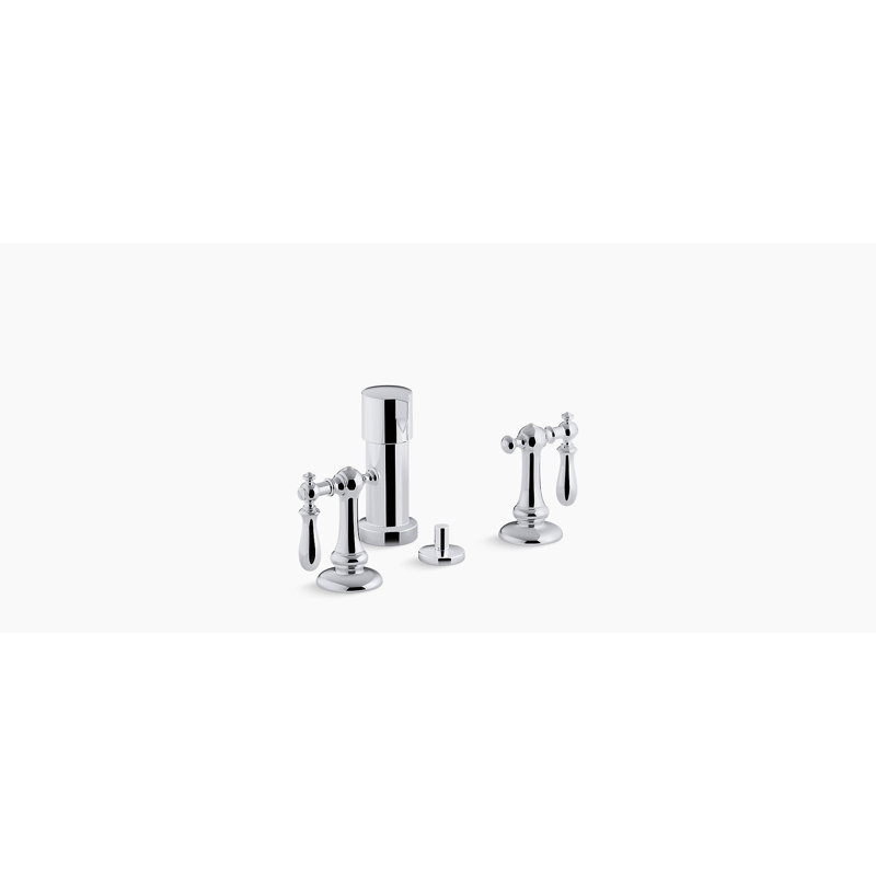 Robinet de bidet espacé avec poignées à levier Artifacts, Chrome poli