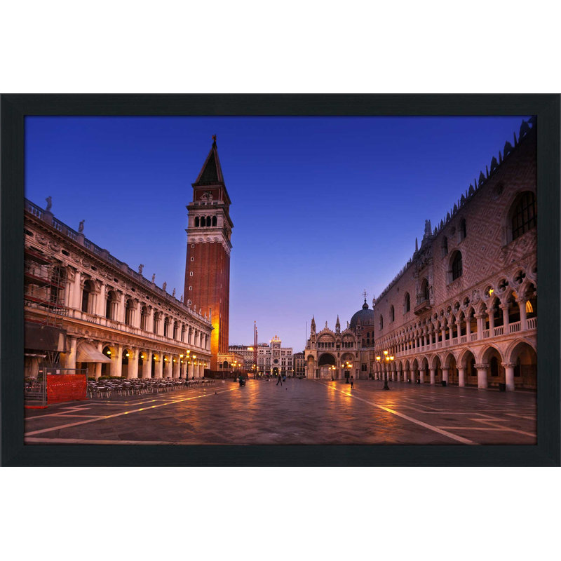 " European Square ", 21.5" H x 27.5" W x 0.75" D, Espresso Framed