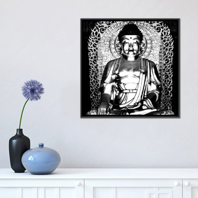 « bouddha ii », reproduction de photo sur toile tendue grise