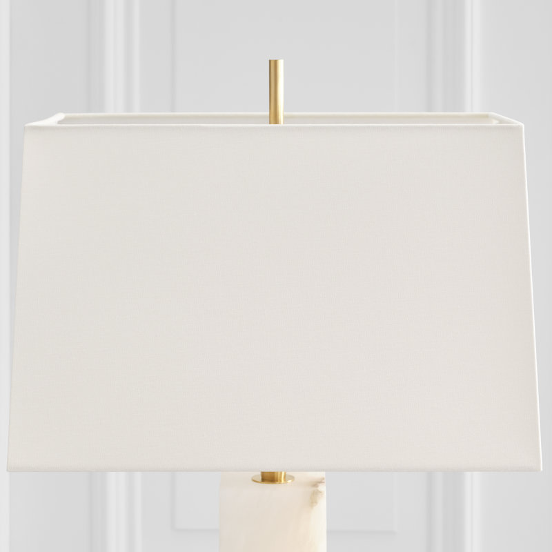 Thomas O'Brien Gironde Large Table Lamp, Alabaster/Antique Brass