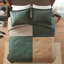 Ensemble d'édredon pour lit double / grand 3 pièces, vert