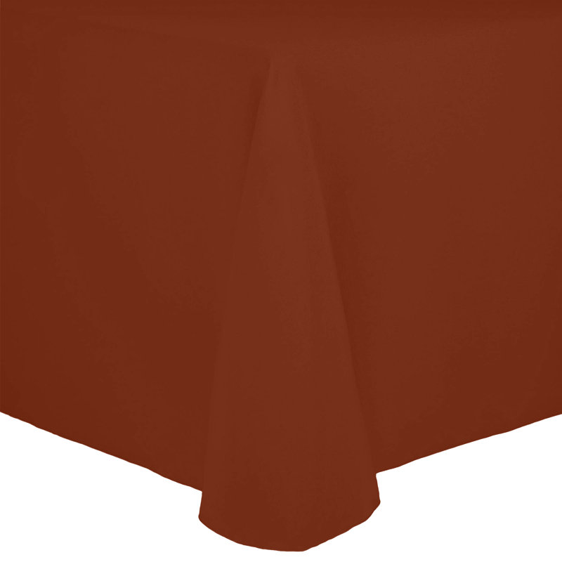 Solid Color Round Tablecloth, 1, 108" x 156", Burnt Orange