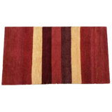 Noail Striped Area Rug in Red