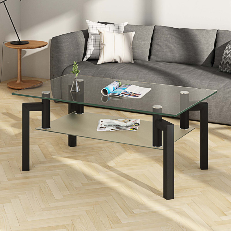 Chelce Glass Top Single Coffee Table