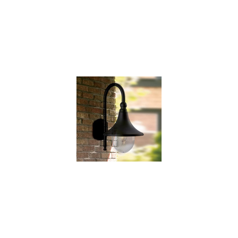 Station Matte Black 42cm H Outdoor Barn Light