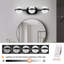 Luminaire de meuble-lavabo pour salle de bain, avec fonction de lumière DEL, 3 abat-jour en matériau acrylique cristal sable, luminaire décoratif mural-849958329