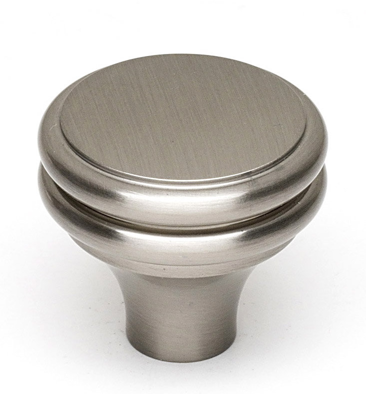 1 1/4" Round Brushed Nickel Cabinet Knob