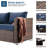 Bhairavi 6 - Person Modular Patio Conversation Set with Cushions-993953749