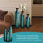 Vases et pots de couleur bleu turquoise, combinant le métal bleu turquoise avec le salon 20,4 po