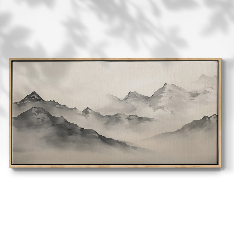 Paysage, série CCDXII, toile tendue avec châssis, prête à être accrochée, Naturel, H 21 po x l 41 po