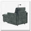 Chaise longue en chenille avec rangement-1153513388
