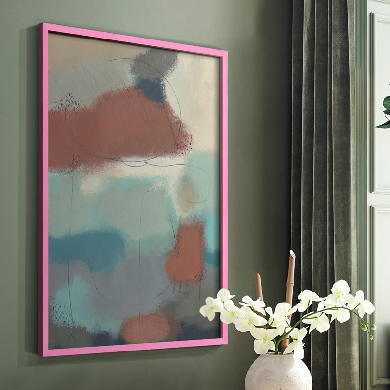 «Floating By II», reproduction encadrée - bois massif, H 10 po x l 8 po, Rose