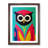Colourful Abstract Owl No.2 - Single Picture Frame Print-1286561284-1286561337