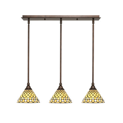 Luminaire suspendu linéaire 3 lumières 3 lumières