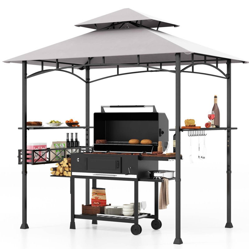 BBQ Grill Gazebo, Grey