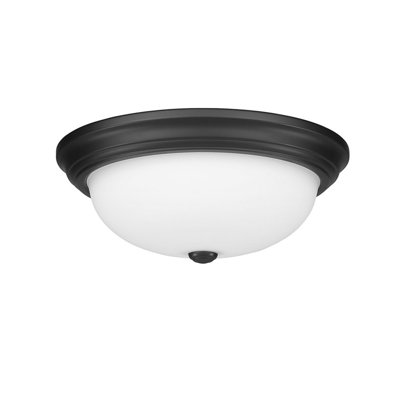 Plafonnier encastré 3 lumières 15 po Andreya, Noir mat