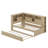 Twin Size L-Shaped Design Sofa Bed Frame With Shelves And Trundle-8419764